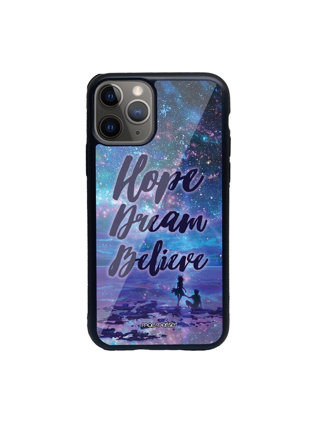 

macmerise Blue Printed Glass iPhone 11 Pro Back Case