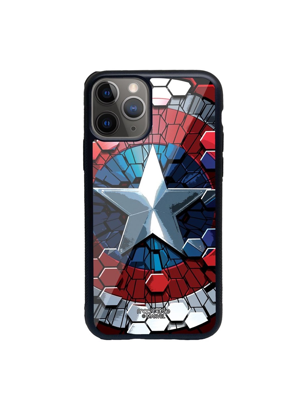 

macmerise Red Printed Glass iPhone 11 Pro Back Case