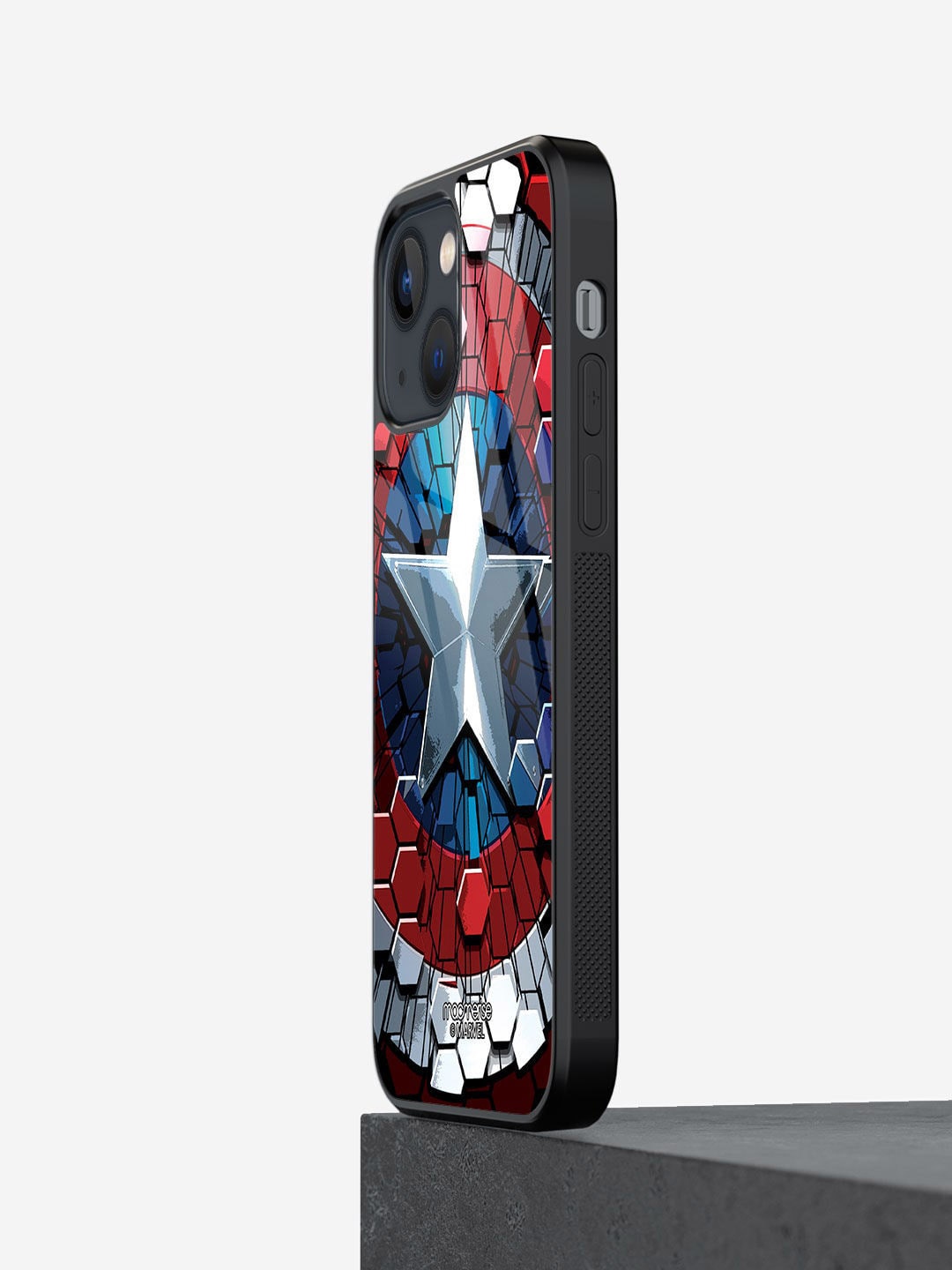 

macmerise Red Printed Glass iPhone 13 Back Case
