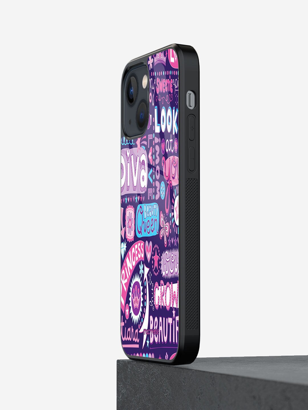 

macmerise Purple & White Printed iPhone 13 Mini Phone Cases