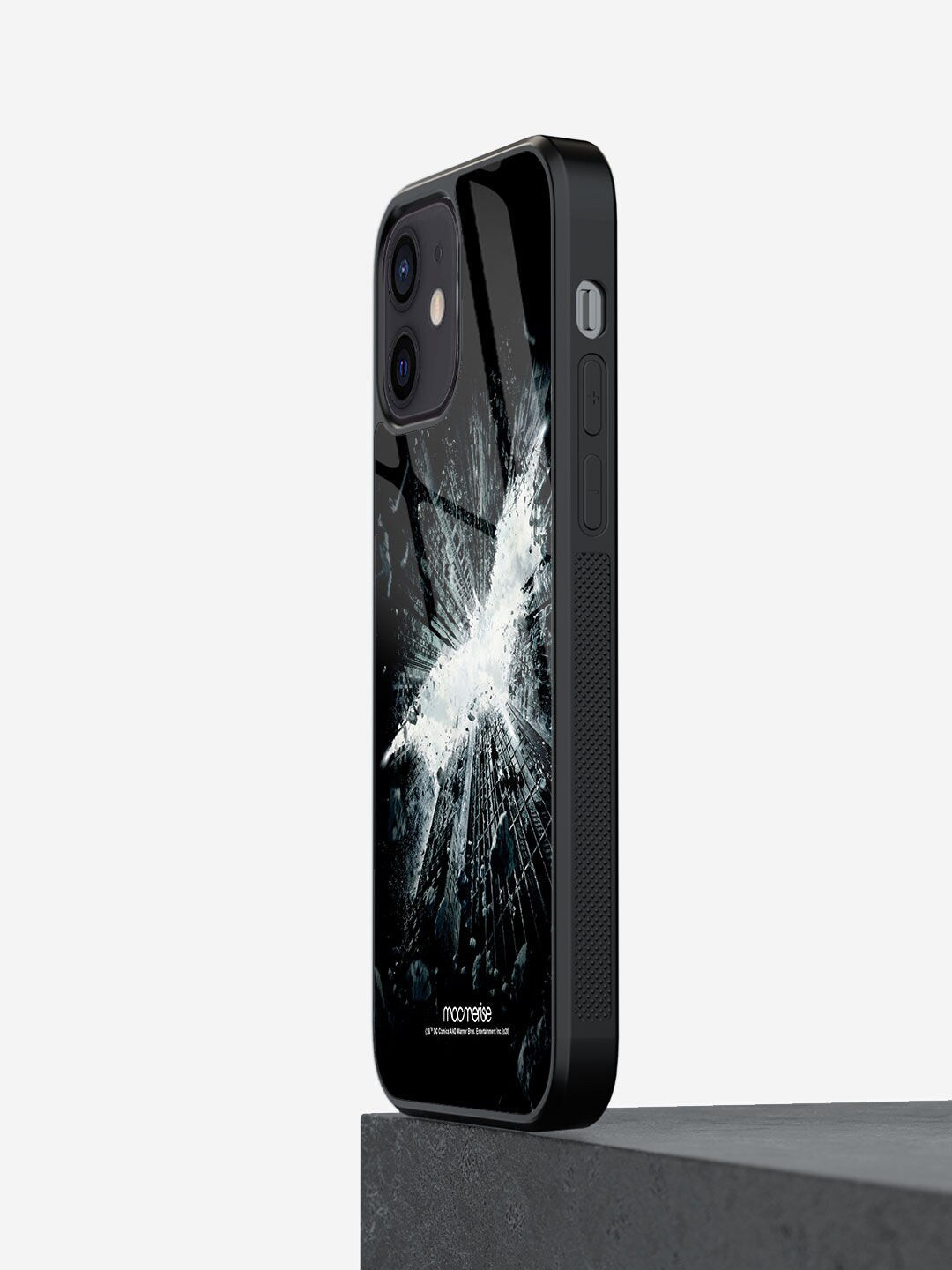 

macmerise Black God of Gotham Printed Iphone 12 Glass Phone Case