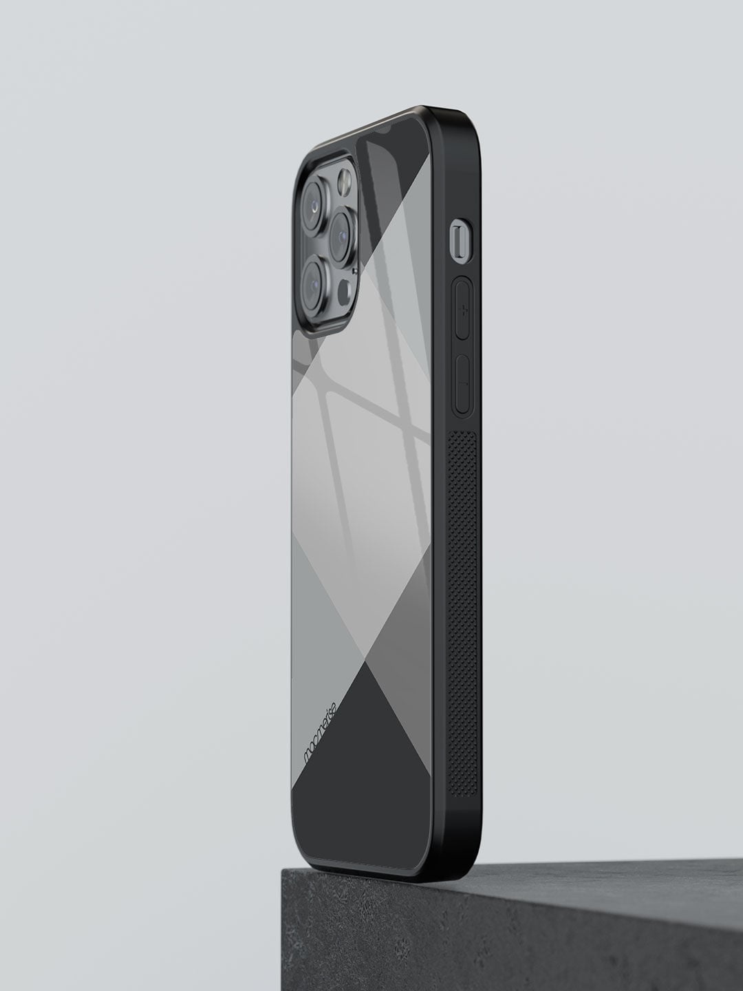 

macmerise Black & Grey Geometric Printed iPhone 13 Pro Max Phone Case