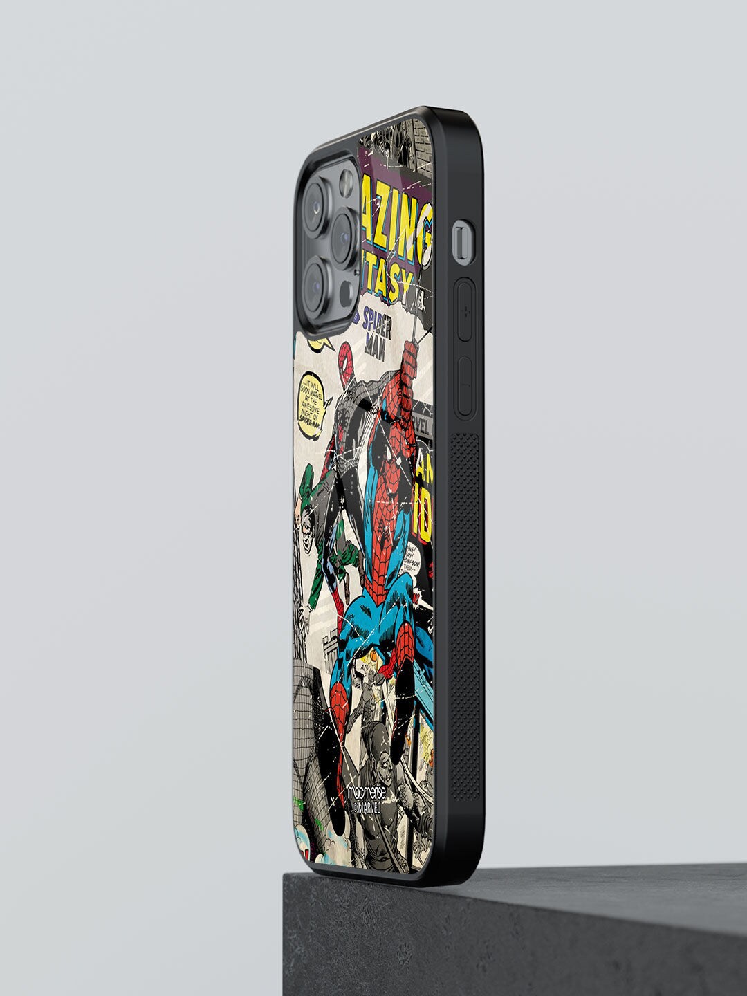 

macmerise Black Comic Spidey Printed iPhone 13 Pro Max Back Cover
