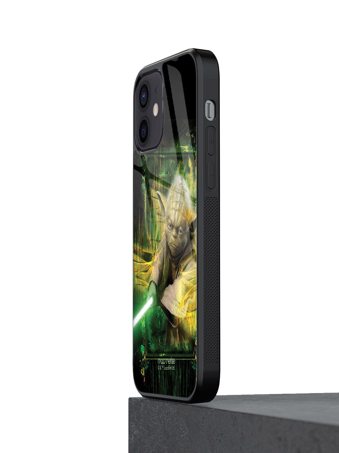 

macmerise Green & Yellow Furious-Yoda Glass iPhone 12 Mini Back Case