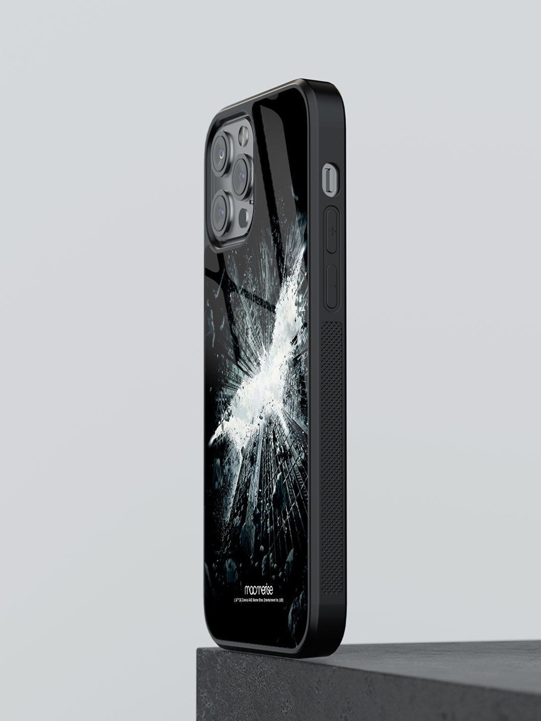 

macmerise Black & White Printed God Of Gotham iPhone 12 Pro Max Glass Phone Back Case