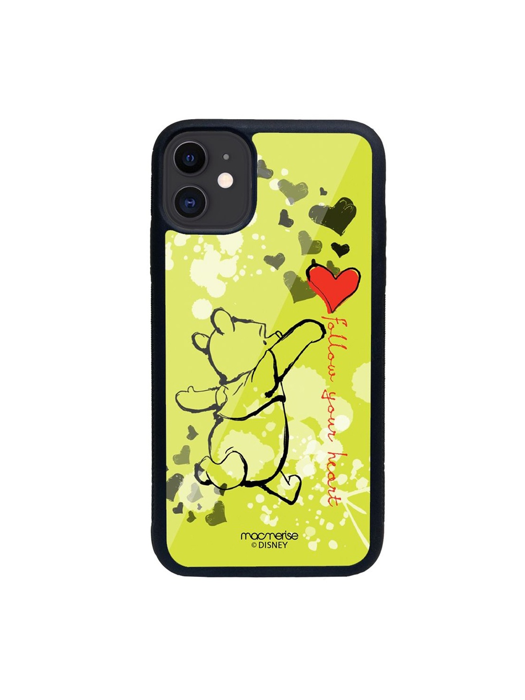 

macmerise Yellow Printed Iphone 11 Glass Phone Back Case