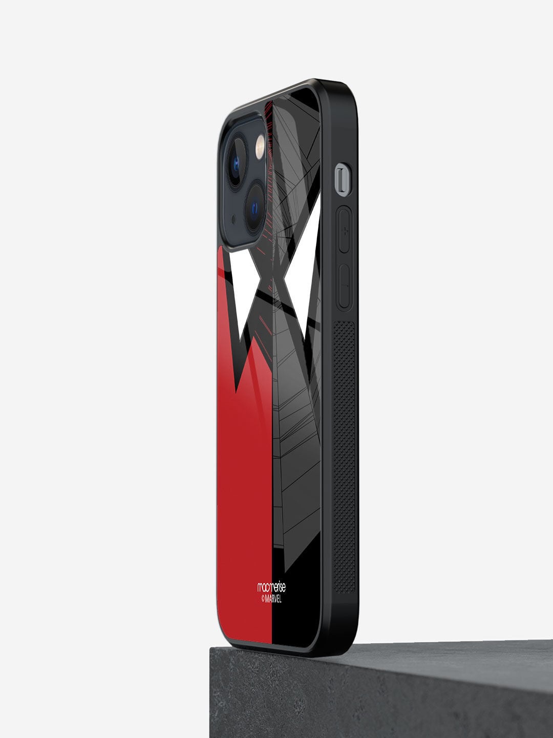 

macmerise Black & Red Face Focus Spiderman Printed iPhone 13 Back Cover