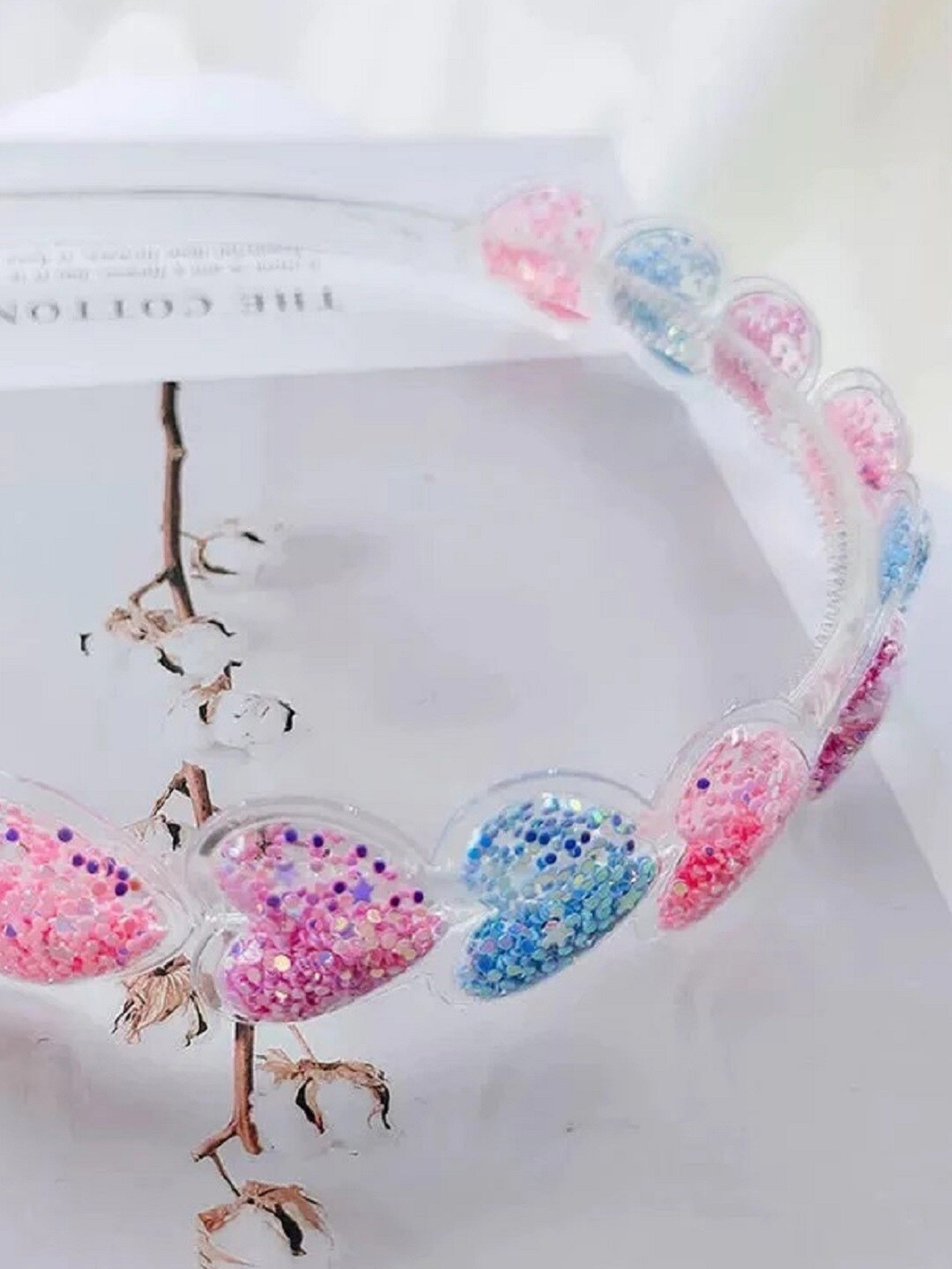 OOMPH Women Embellished Hairband, Pink