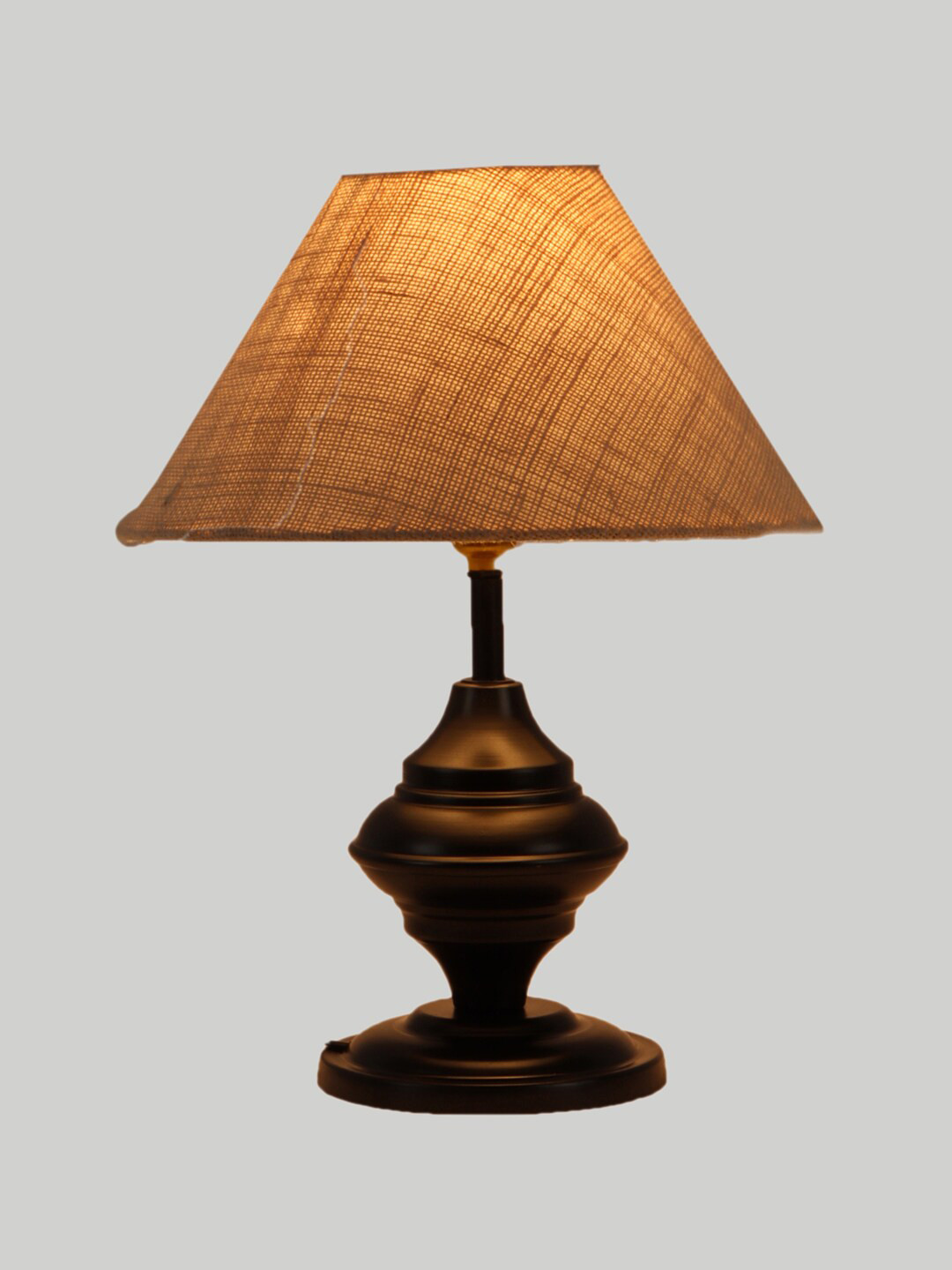 

Foziq White & Black Textured Table Lamp