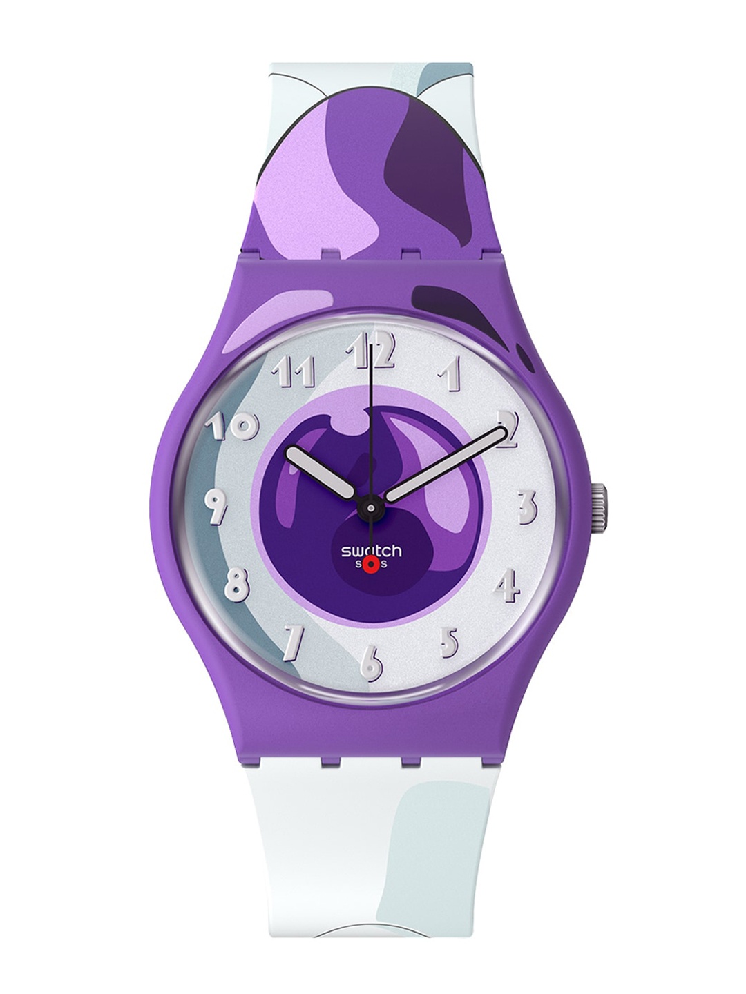 

Swatch Unisex Printed Dial & Straps Analogue Watch, White