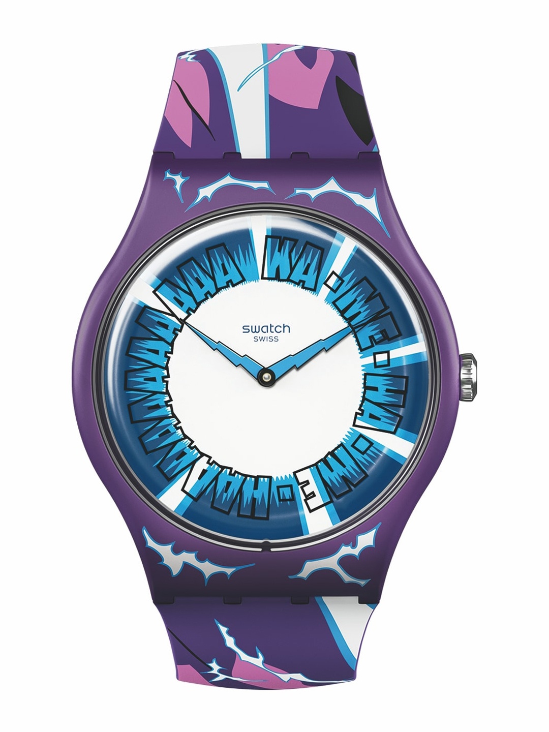 

Swatch Unisex Printed Dial & Straps Analogue Watch, Blue
