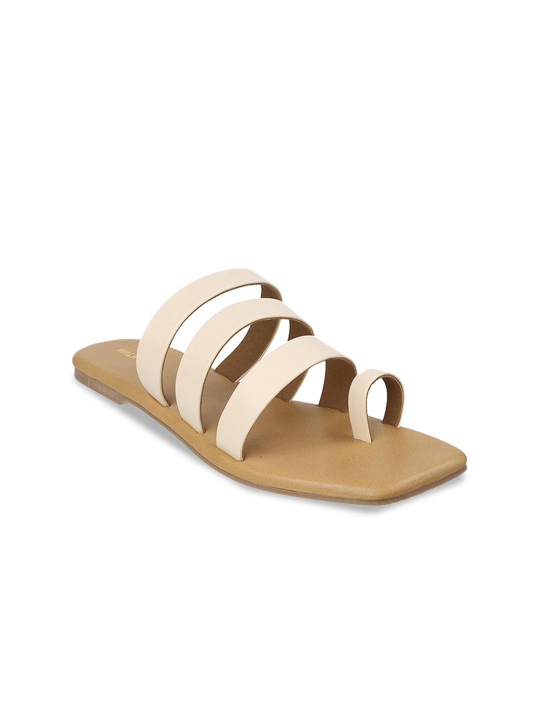 

WALKWAY by Metro Women Beige One Toe Flats