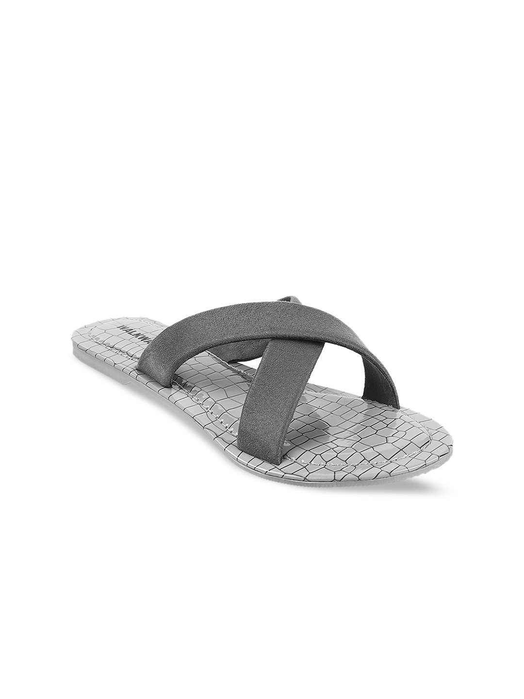 

WALKWAY by Metro Women Grey Printed Open Toe Flats