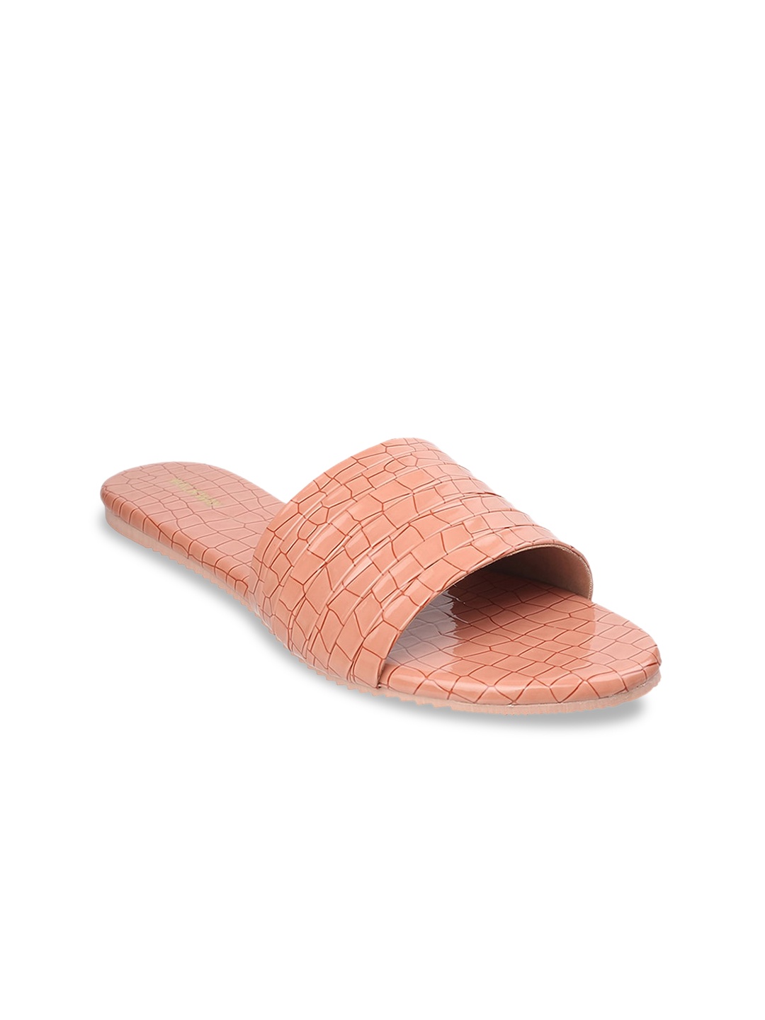 

WALKWAY by Metro Women Printed Open Toe Flats, Peach