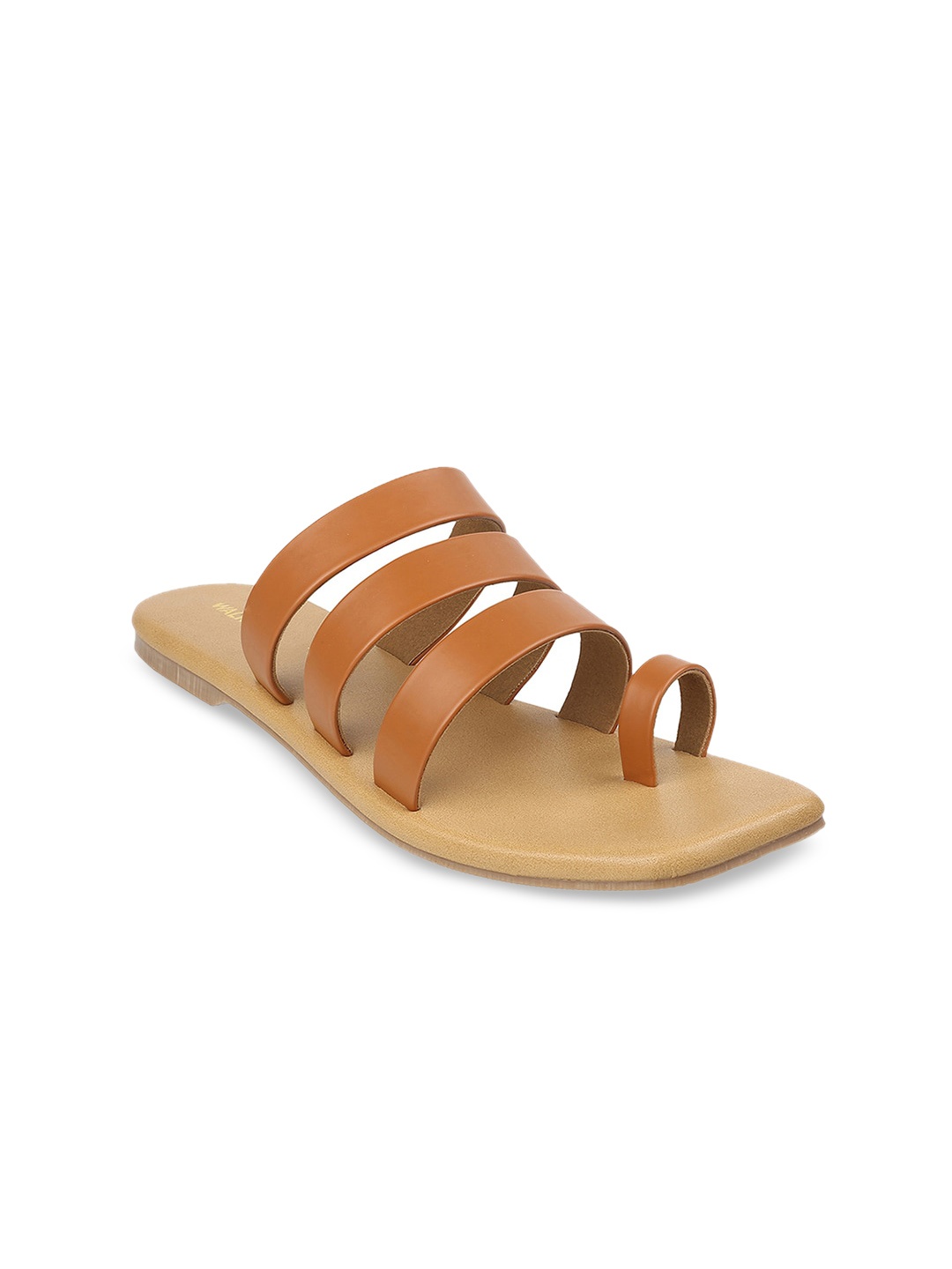 

WALKWAY by Metro Women Tan One Toe Flats