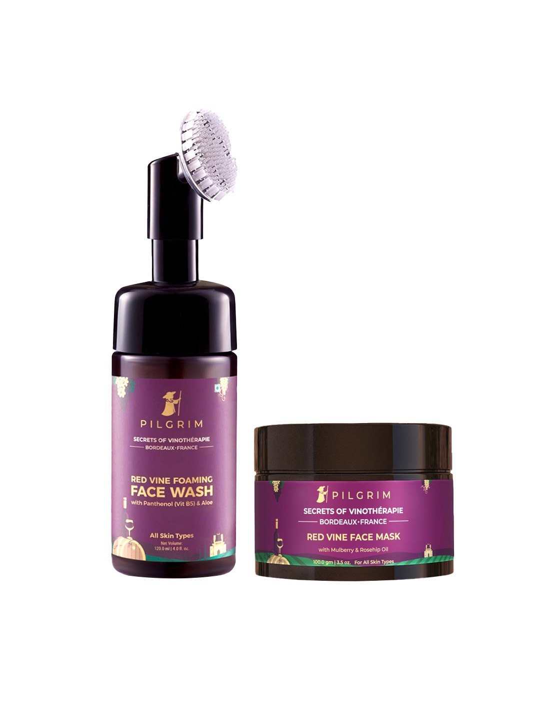 

Pilgrim Magenta Extra-Glow Skin Care Kit with Red Vine Anti-ageing & Pore Refining Mask