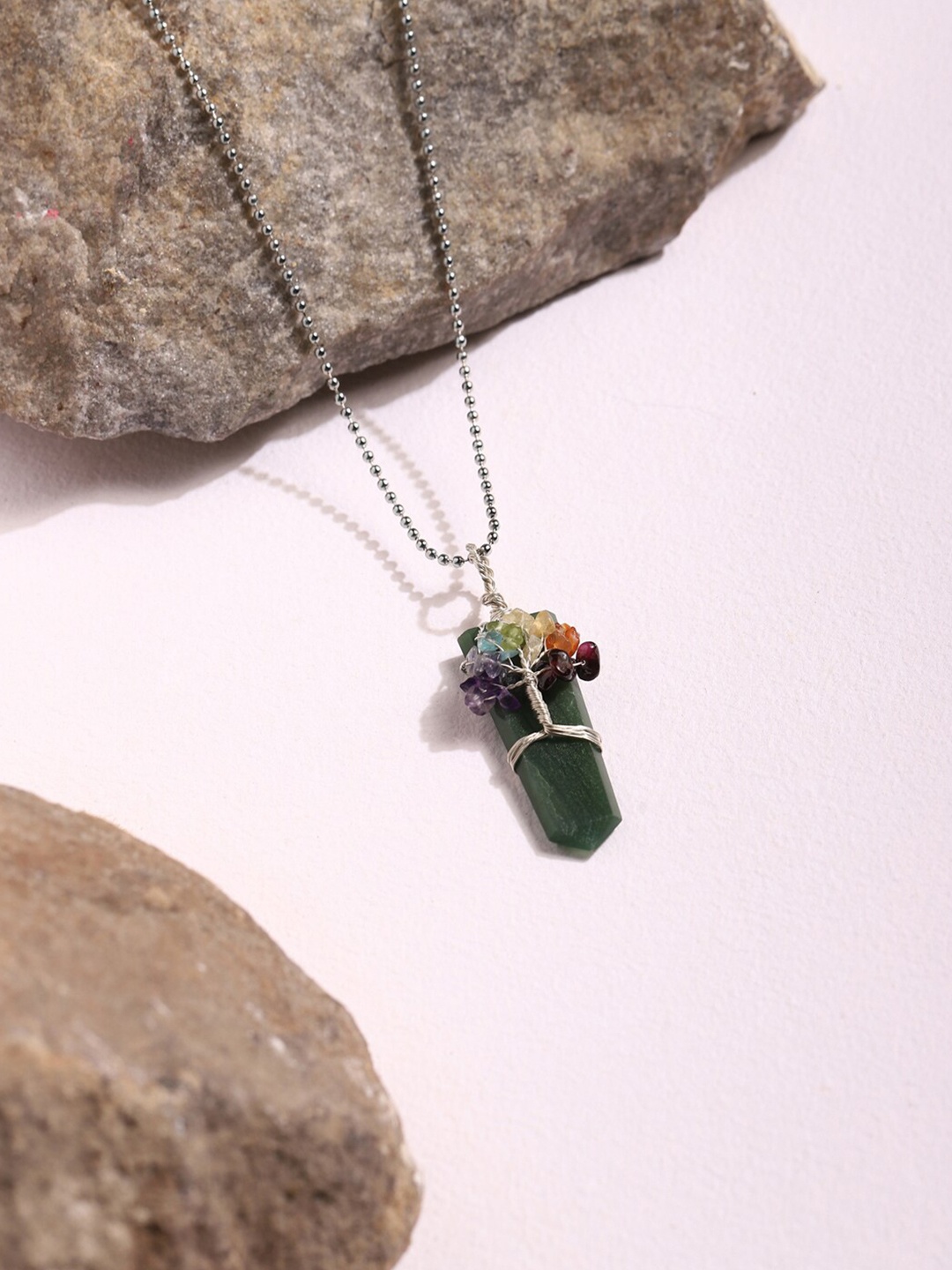 

Ruby Raang Women Silver-Plated Necklace