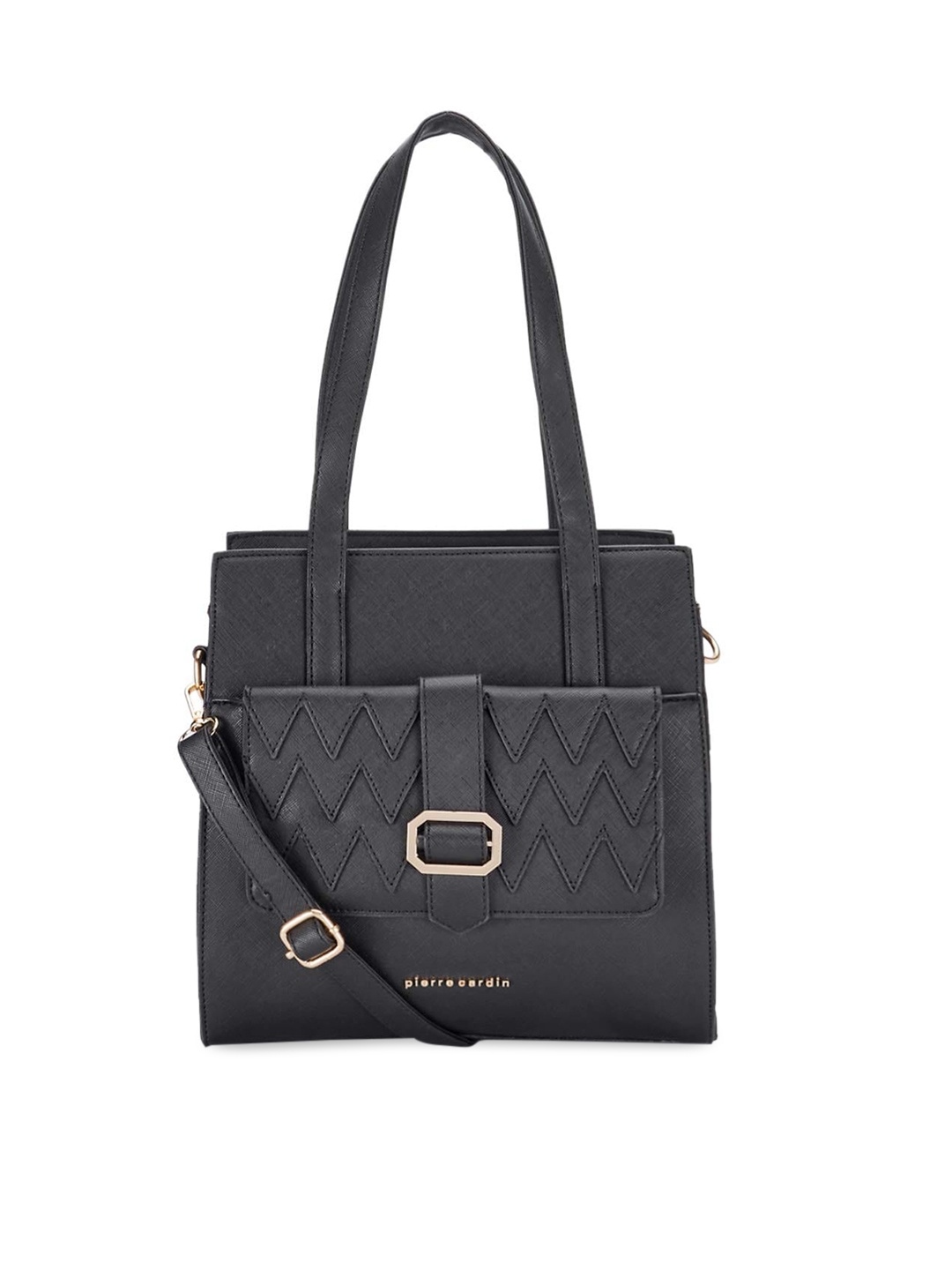 

pierre cardin PU Structured Handheld Bag, Black