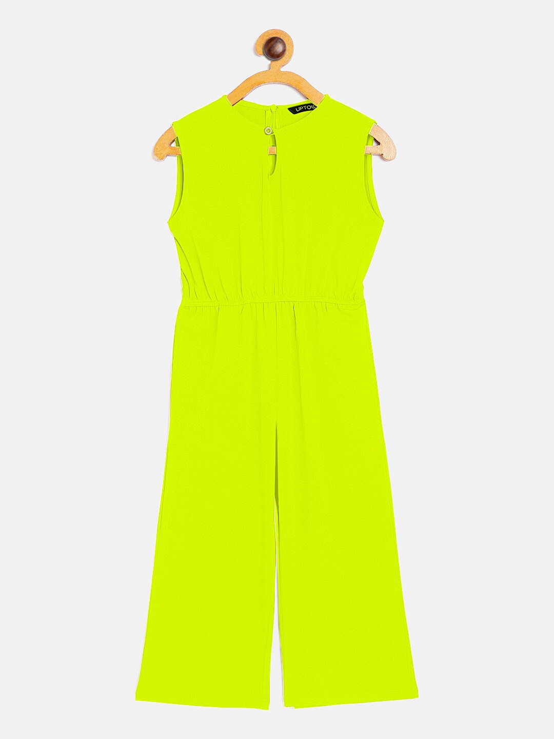 

Uptownie Lite Girls Solid Culotte Jumpsuit, Fluorescent green