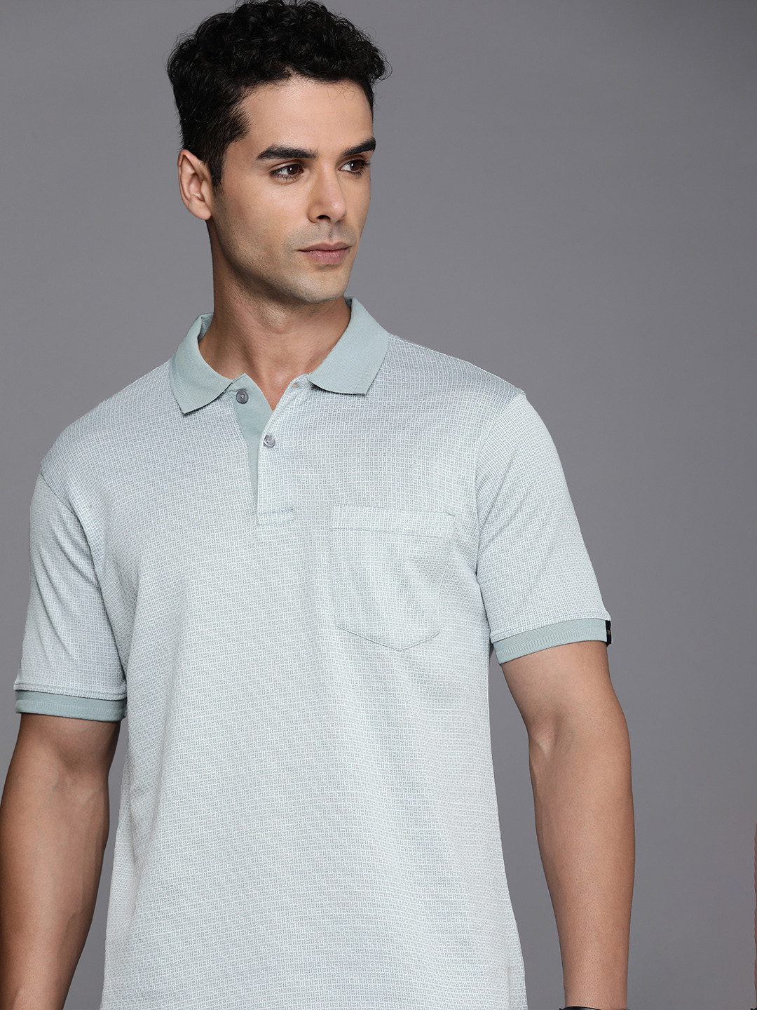 

Raymond Regular Fit Polo Collar Pure Cotton T-shirt, Grey