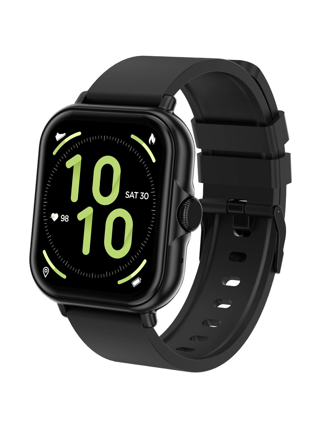 

Pebble Unisex Jet Black Spark Ace HD Display SPO2 HR Monitor Smartwatch PFB27