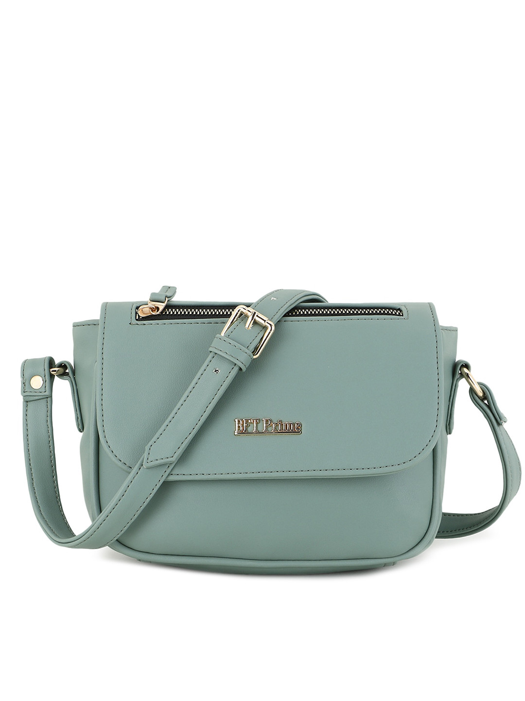 

WOMEN MARKS Green PU Structured Sling Bag