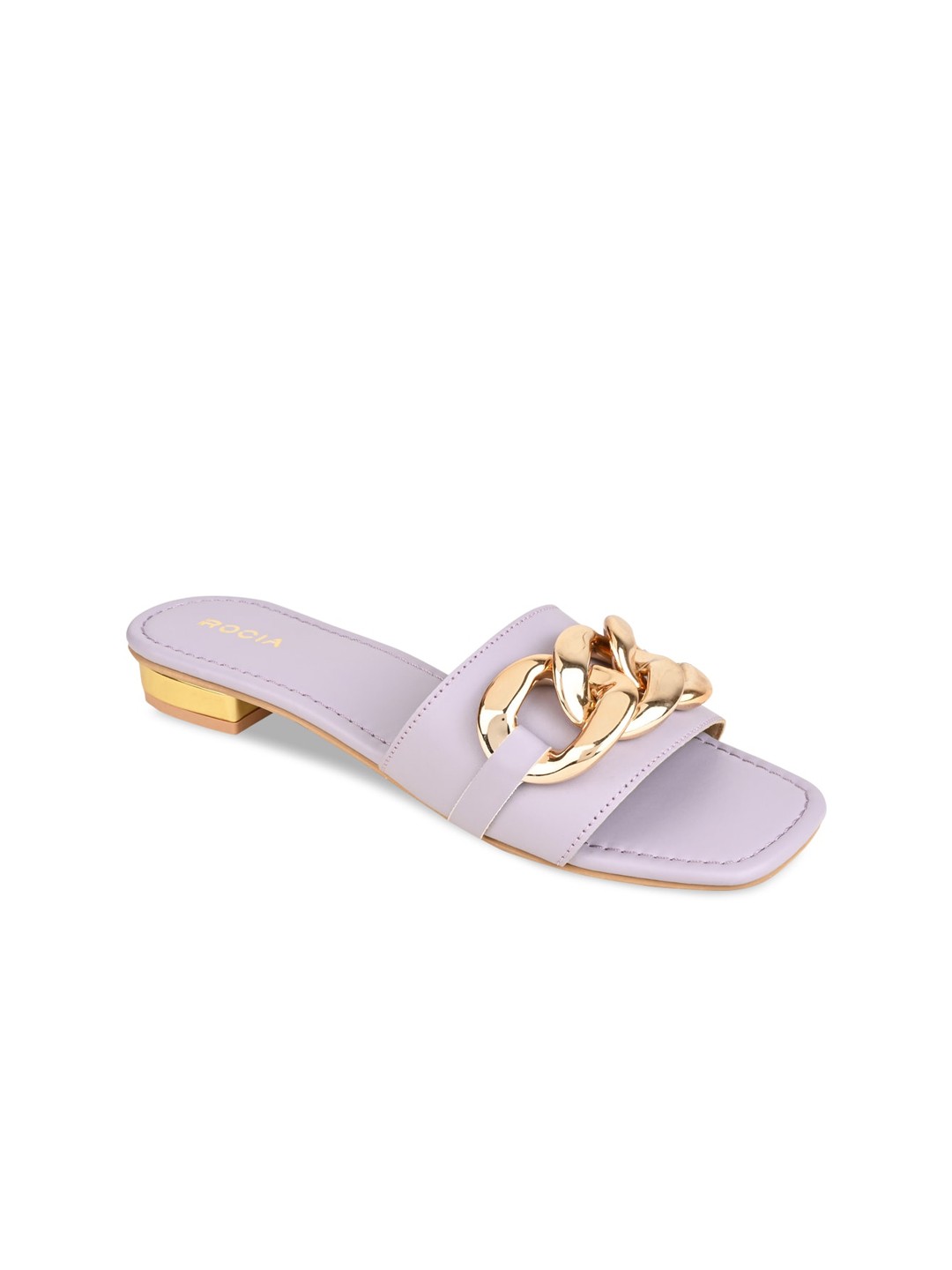 

Rocia Women Embellished Open Toe Flats with Buckles, Purple