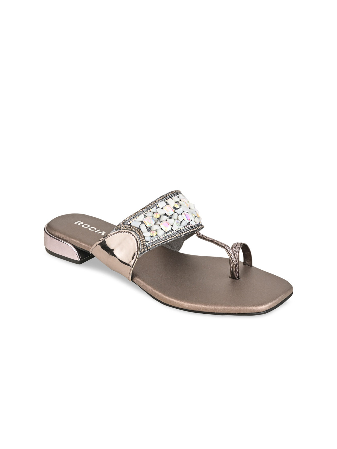 

Rocia Women Embellished Ethnic One Toe Flats, Metallic