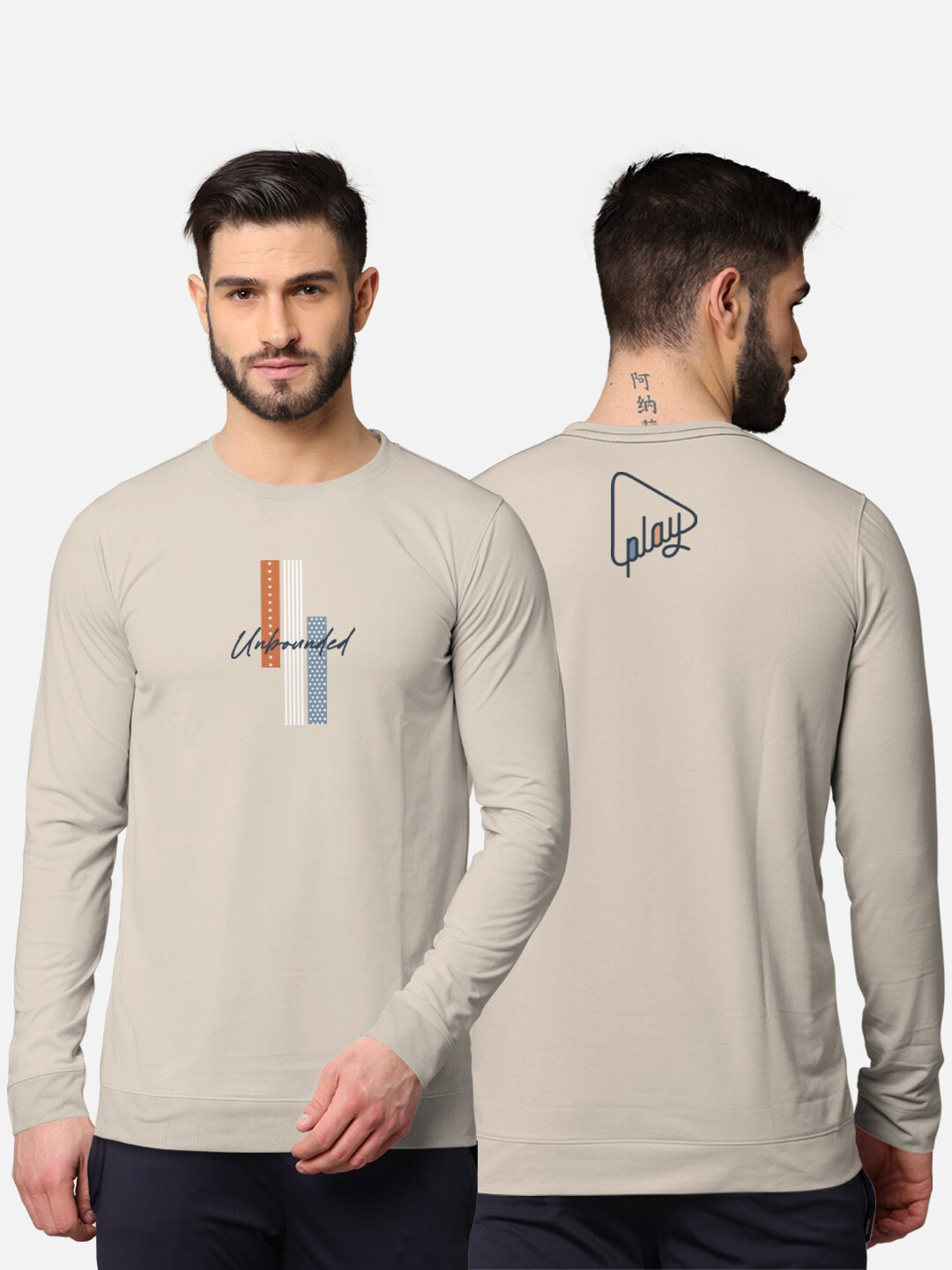 

BULLMER Men Beige Typography Printed T-shirt