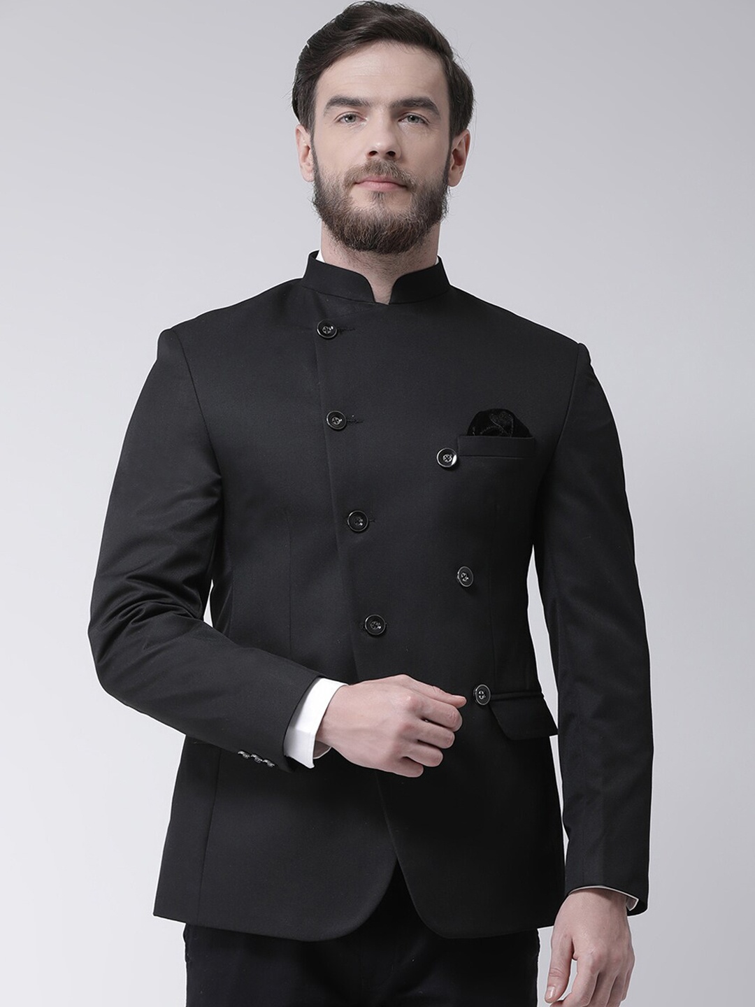 

hangup trend Men Black Solid Bandhgala Jodhpur Blazer