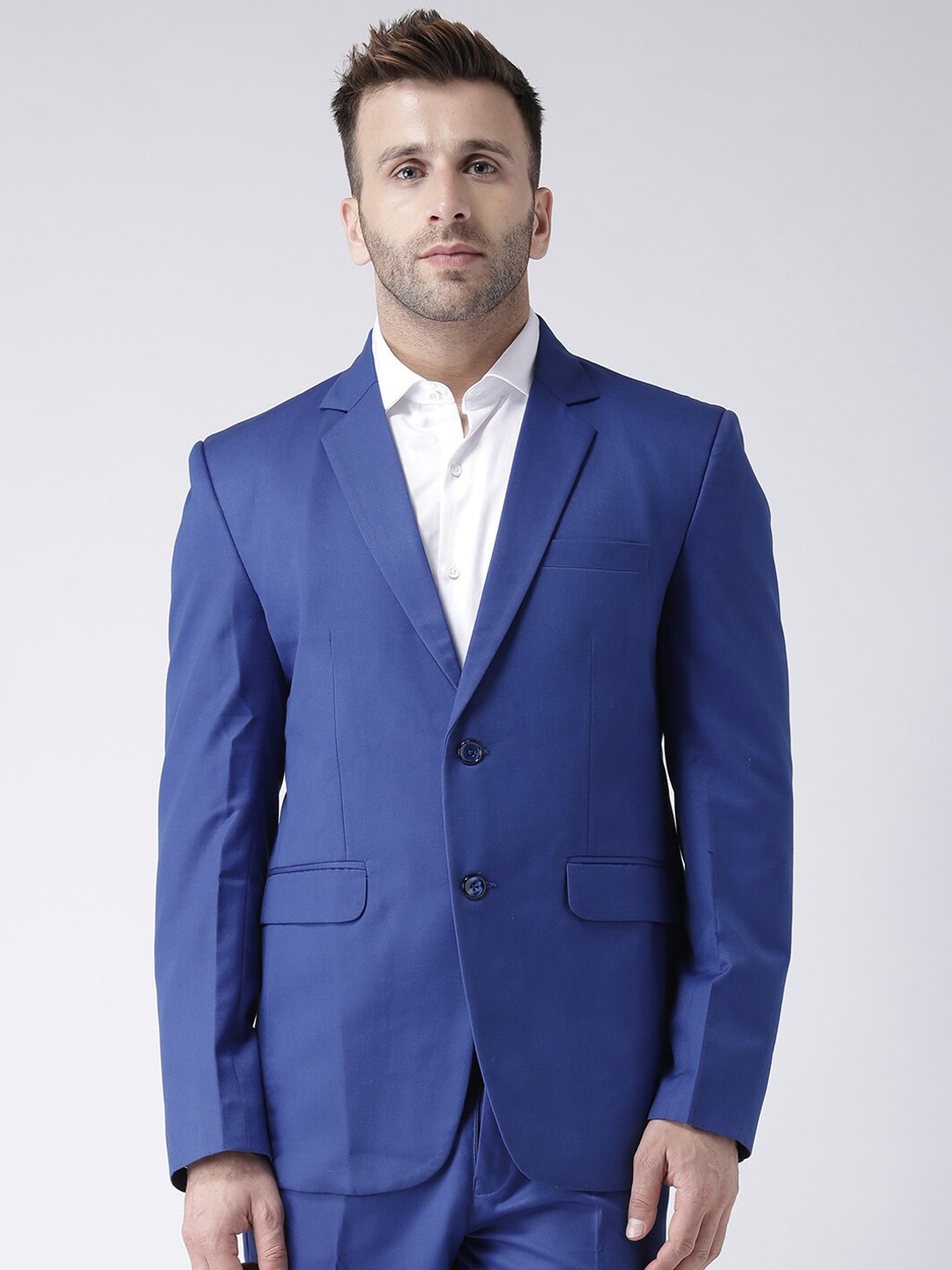 

hangup trend Men Blue Solid Single Breasted Blazer