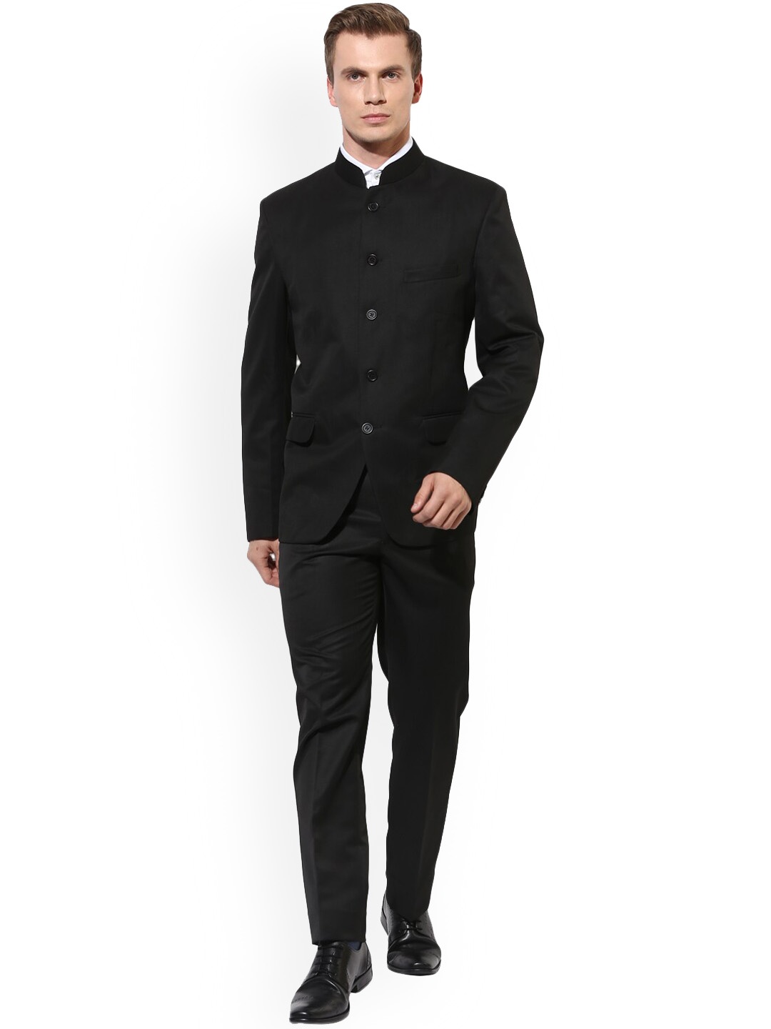 

hangup trend Men Black Solid 2-Piece Bandhgala Suit