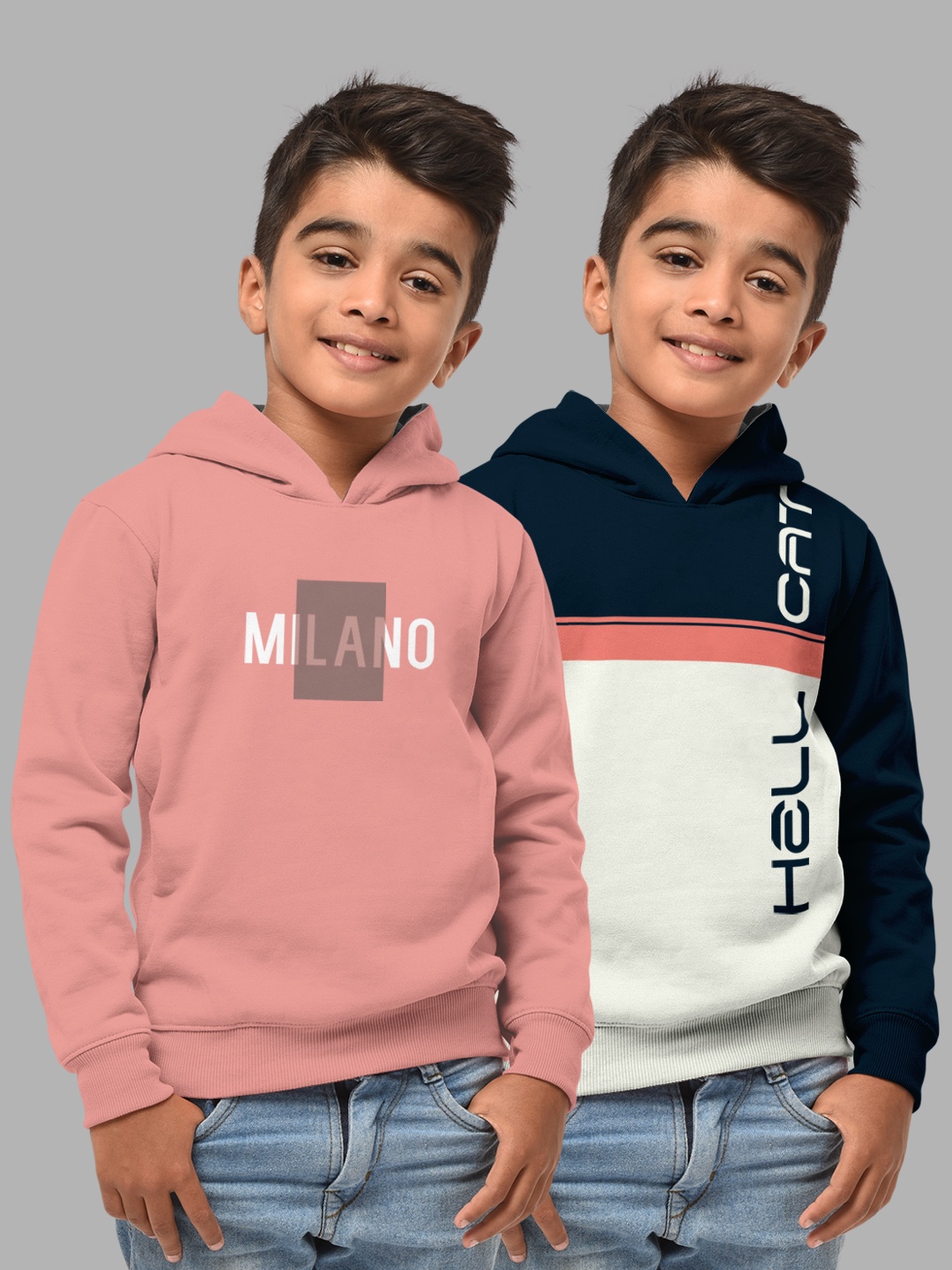 

HELLCAT Boys Pink Colourblocked Hooded Sweatshirt