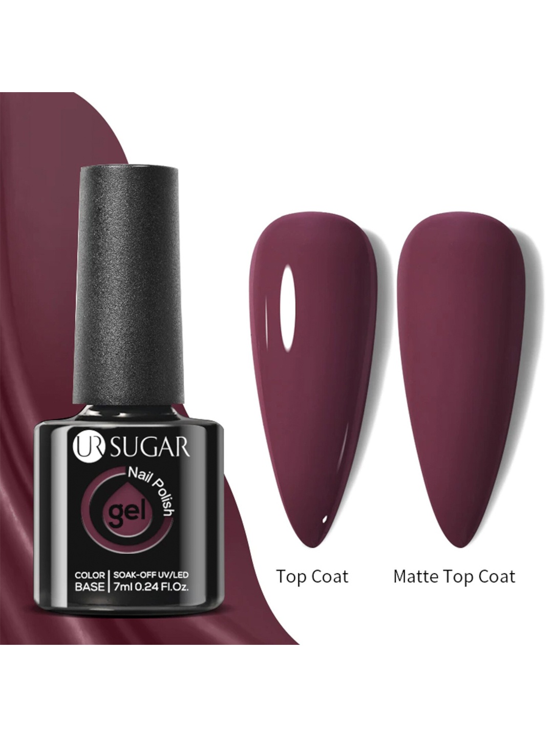 

BORN PRETTY UR SUGAR UV LED Gel Nail Polish, 7ml - URH034, Burgundy