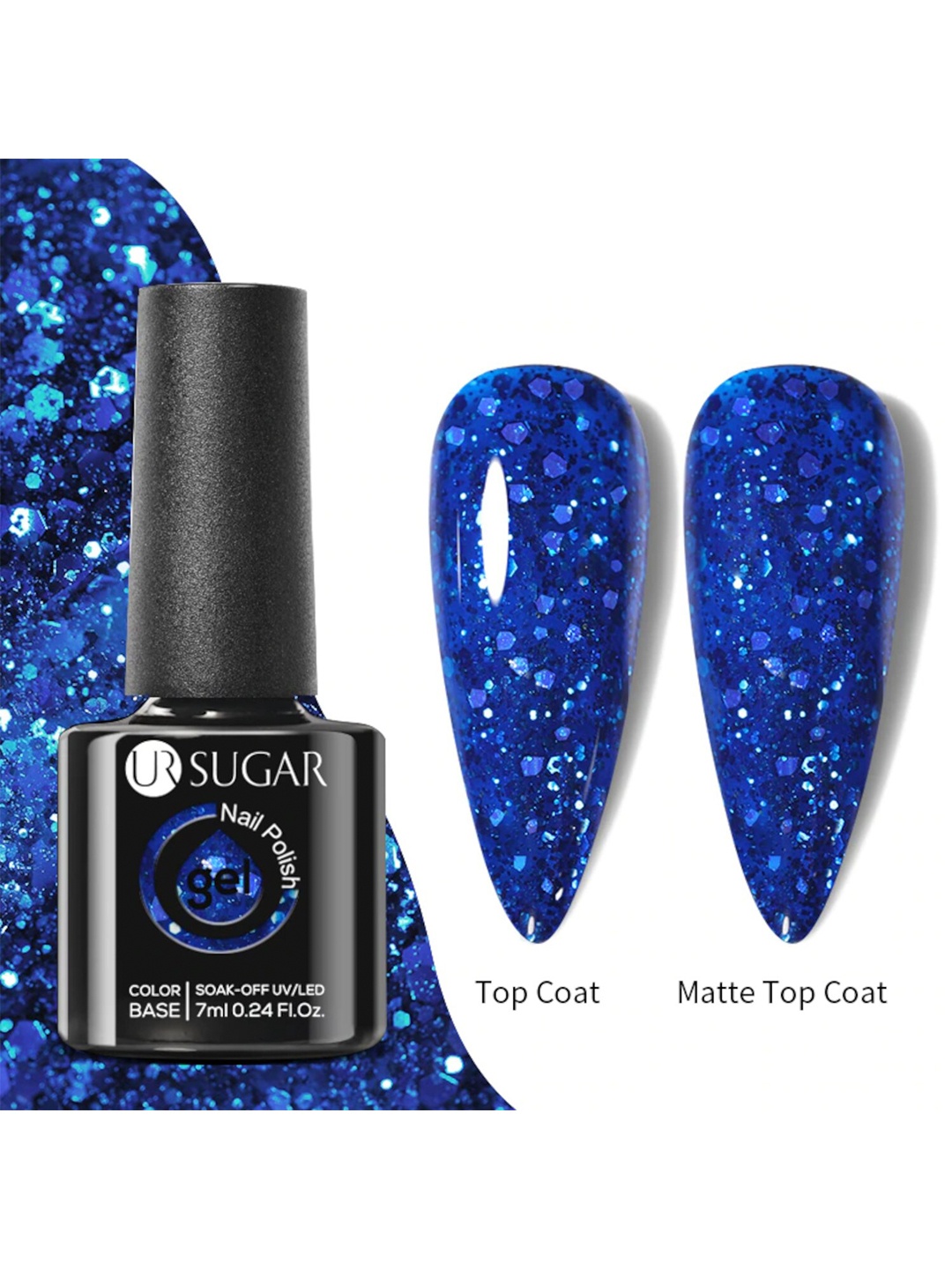 

BORN PRETTY UR Sugar Soak-Off UV Gel Long Lasting Nail Polish 7 ml - URH051, Blue