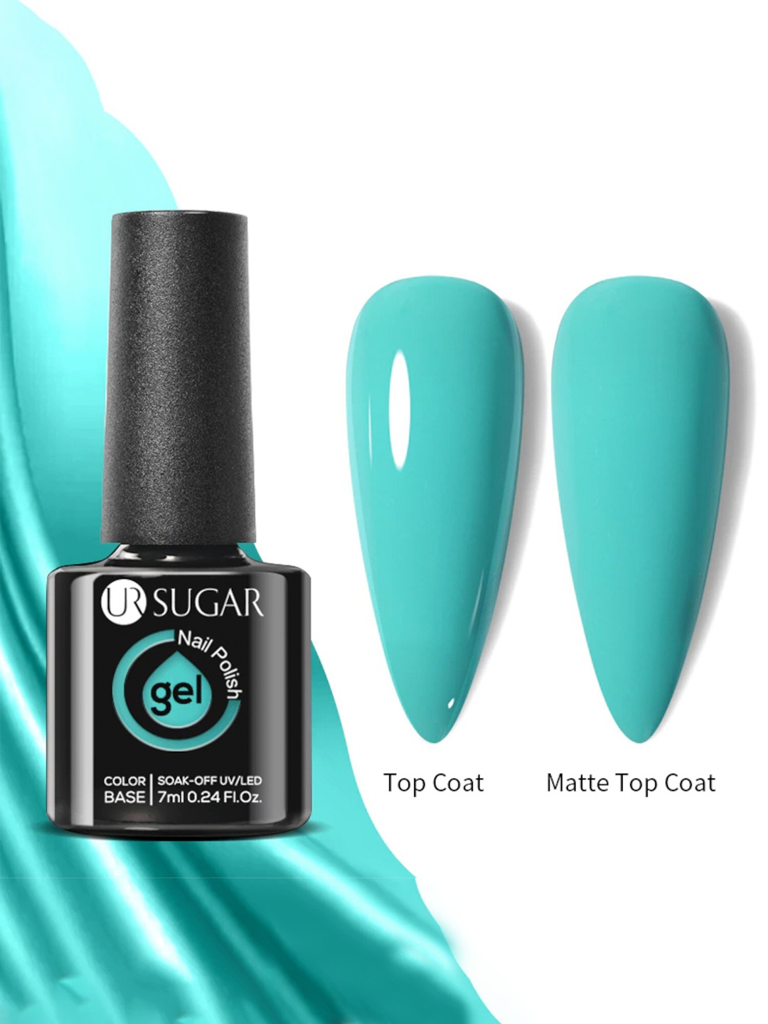 

BORN PRETTY UR Sugar Soak-Off UV Gel Long Lasting Nail Polish 7 ml - URH056, Turquoise blue