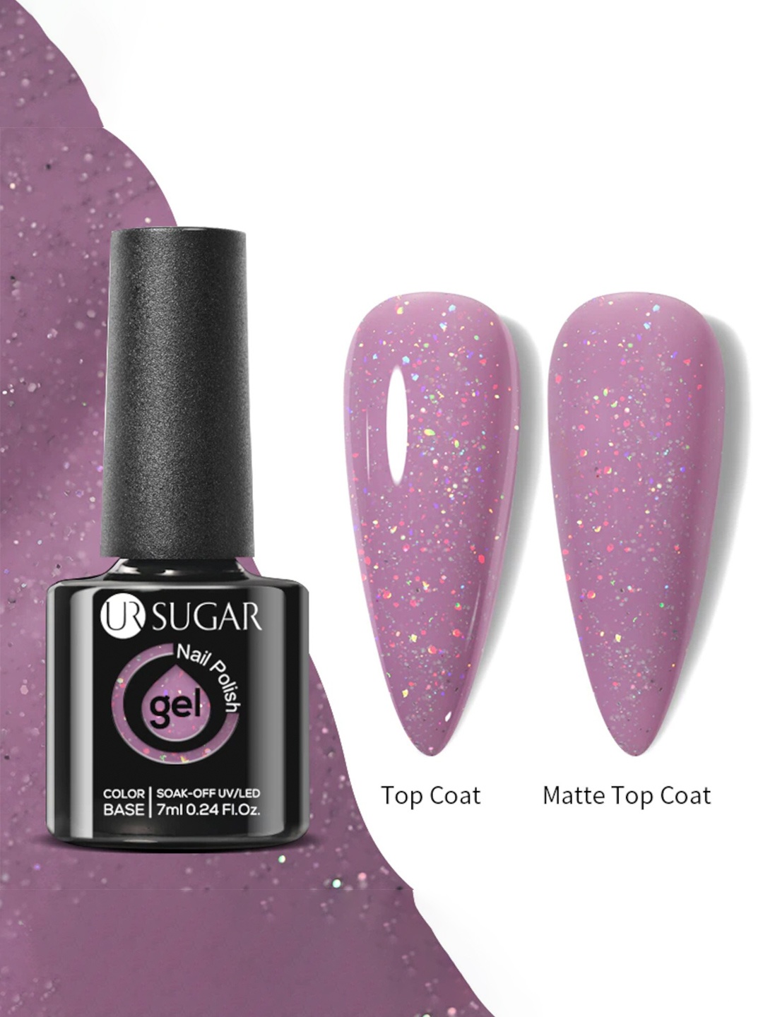 

BORN PRETTY UR Sugar Soak-Off UV Gel Long Lasting Nail Polish 7 ml - URH011, Mauve