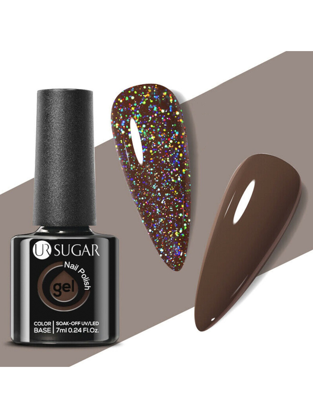 

BORN PRETTY UR Sugar Soak-Off UV Gel Long Lasting Nail Polish 7 ml - URH069, Brown