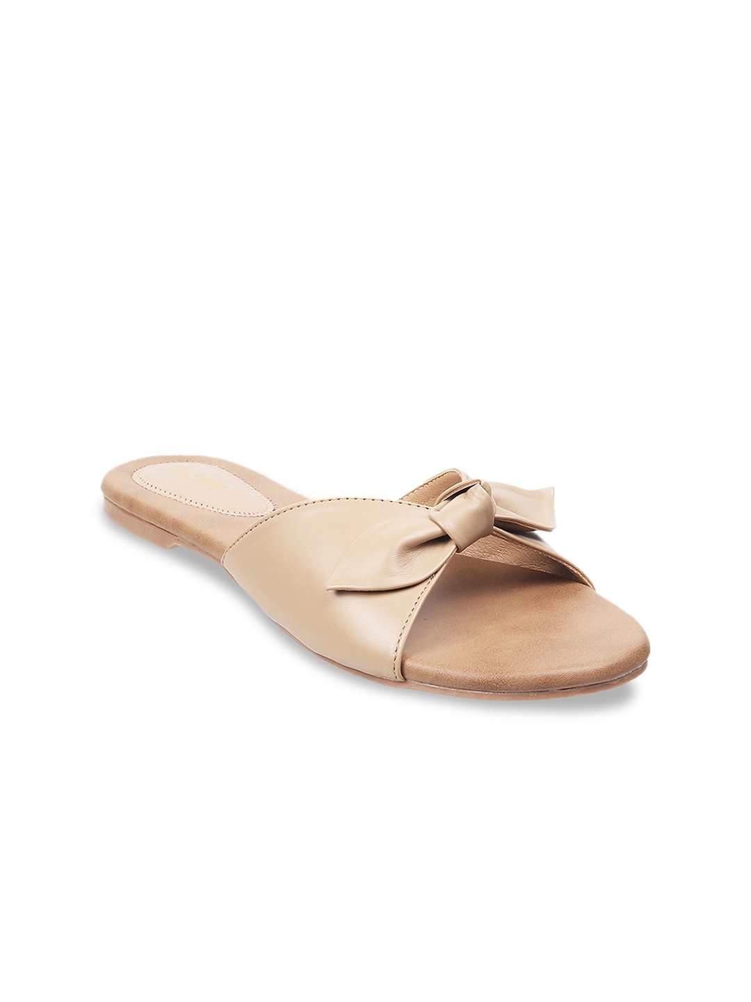 

WALKWAY by Metro Women Open Toe Flats with Bows, Beige