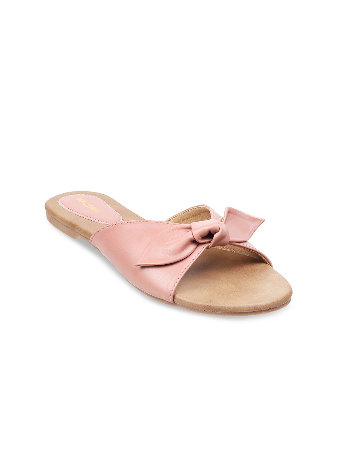 

WALKWAY by Metro Women Open Toe Flats with Bows, Peach