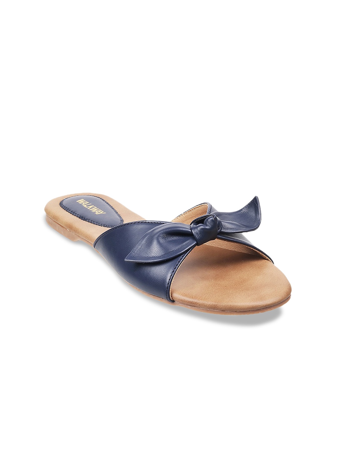 

WALKWAY by Metro Women Open Toe Flats with Bows, Blue