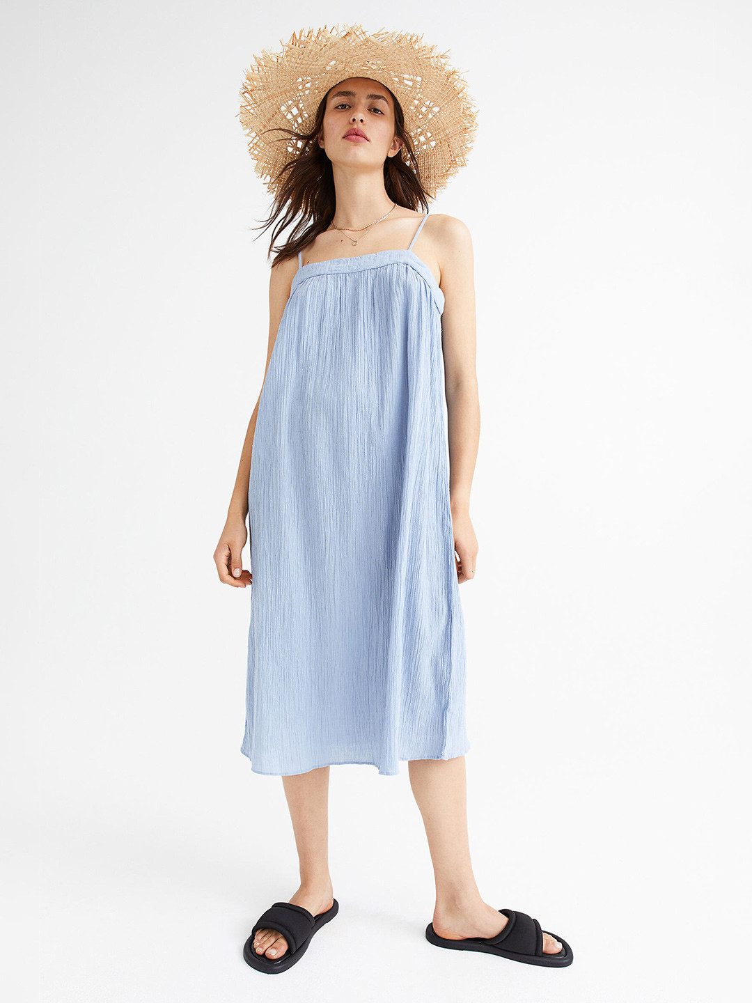 

H&M Women Blue Crepe Dress