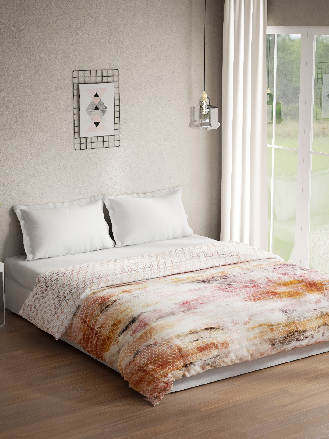 

DDecor Mild Winter 150 GSM Cotton Double Bed Quilt, Red