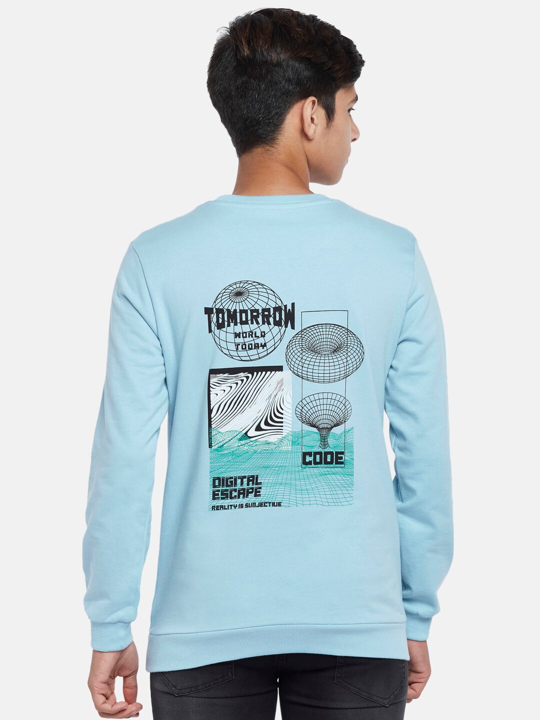 

Coolsters by Pantaloons Boys Blue Printed Cotton Sweatshirt