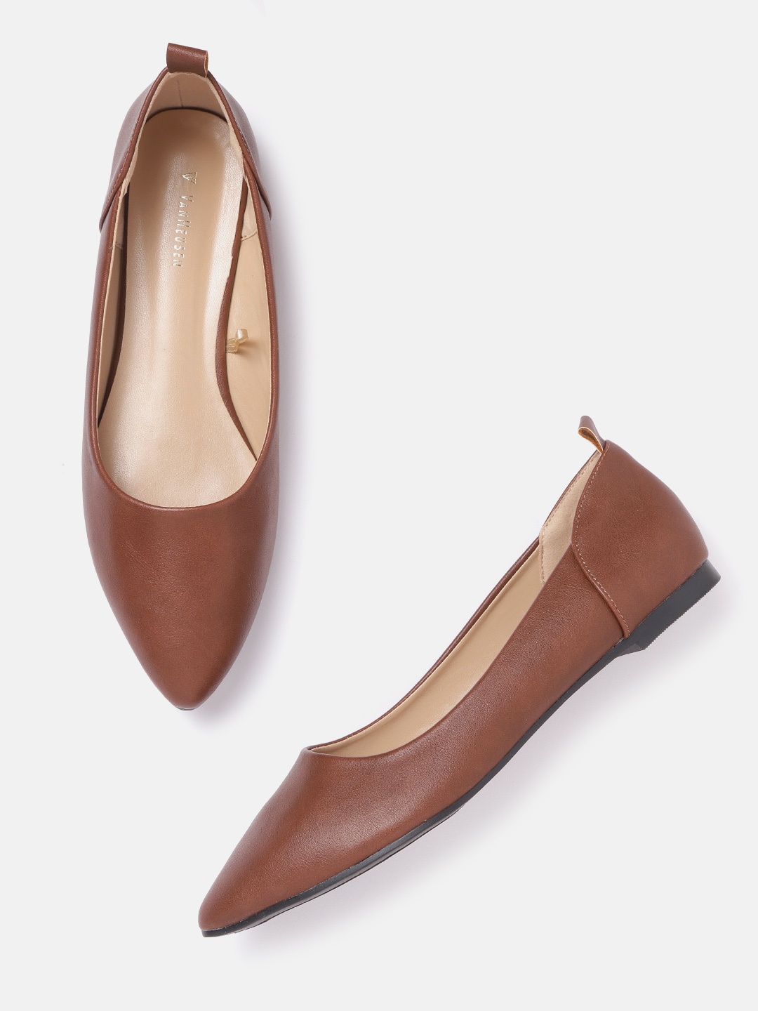 

Van Heusen Woman Brown Solid Ballerinas