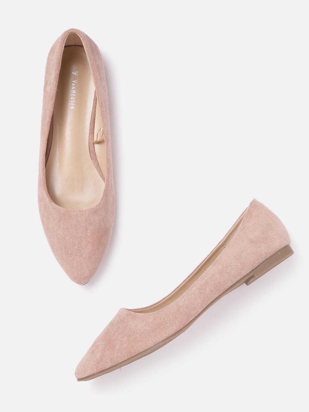 

Van Heusen Woman Dusty Rose Pink Solid Ballerinas