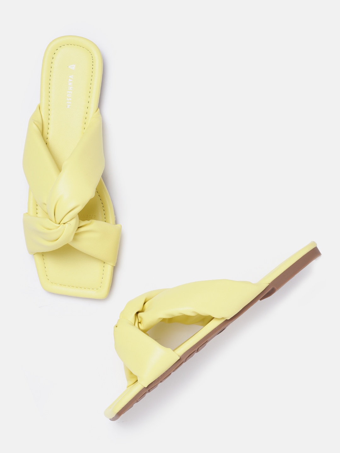 

Van Heusen Woman Yellow Solid Open Toe Flats