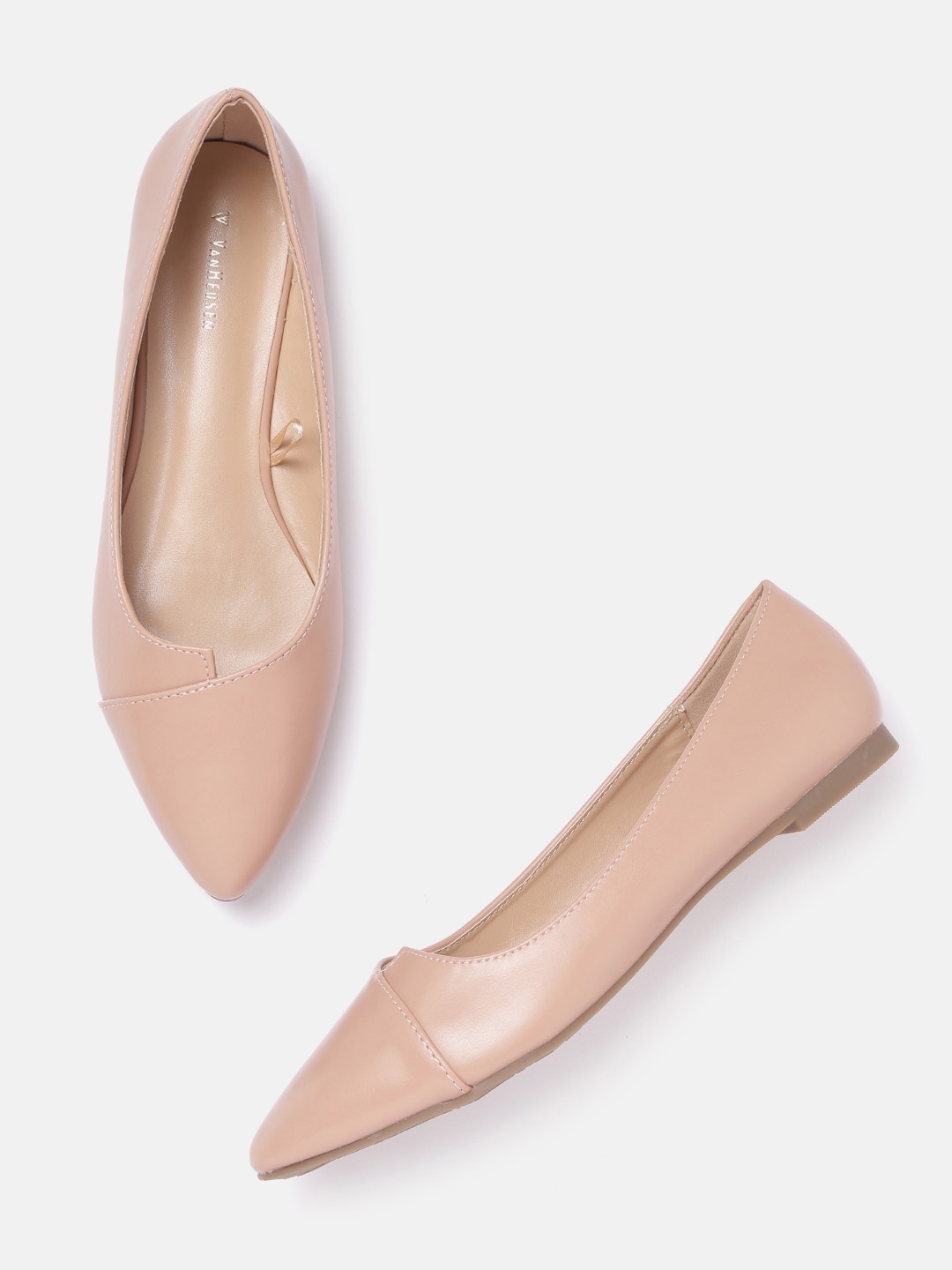 

Van Heusen Woman Nude-Coloured Solid Ballerinas