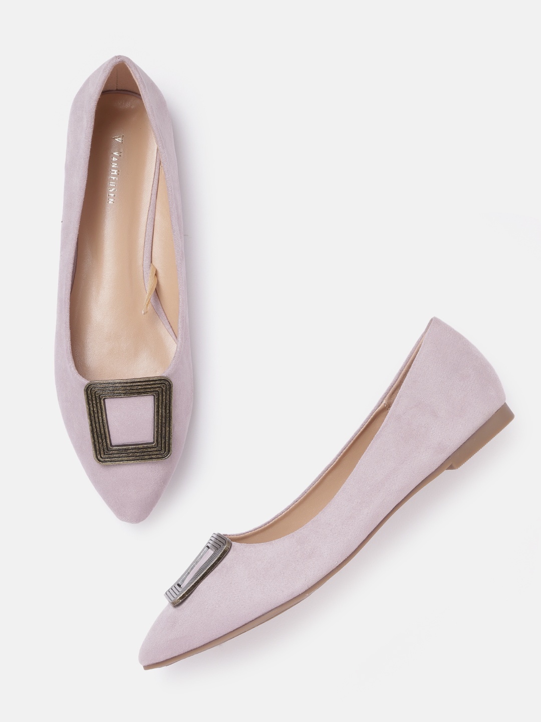 

Van Heusen Woman Lilac Solid Ballerinas with Metal Detail, Lavender