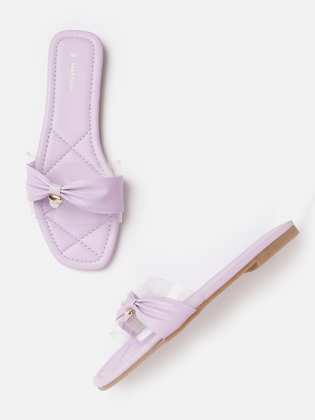 

Van Heusen Woman Women Lavender Open Toe Flats with Bows